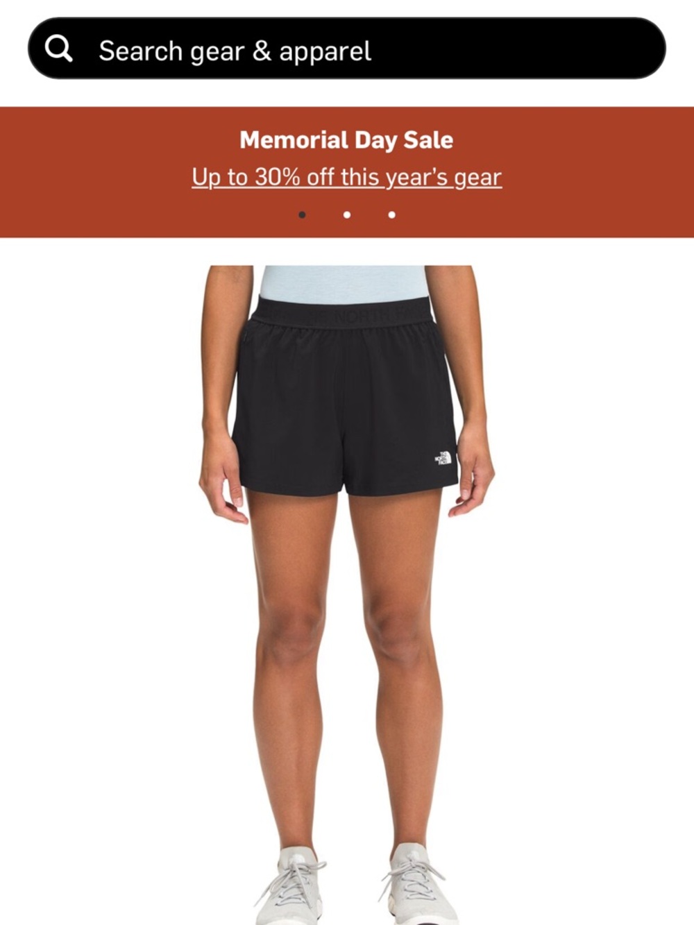 NWT The North Face Women’s Wander Short -Black Active Running Shorts